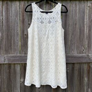 Off White Eyelet Dress